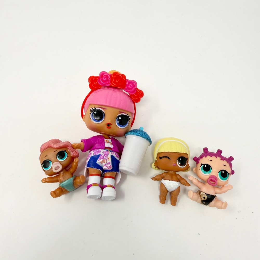 LOL Surprise Doll Lot 2016 MGA Entertainment 4 Figures with Bottle Accessory